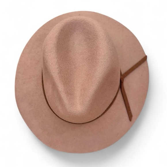 House of Harlow Wool Fedora Hat Blush Pink Mauve - Picture 3 of 6
